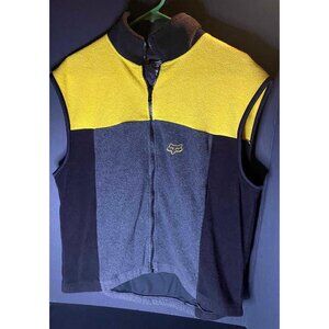 Fox Racing Mens XL Fleece Zip Up Vest Motorsports Colorblock BMX Y2K